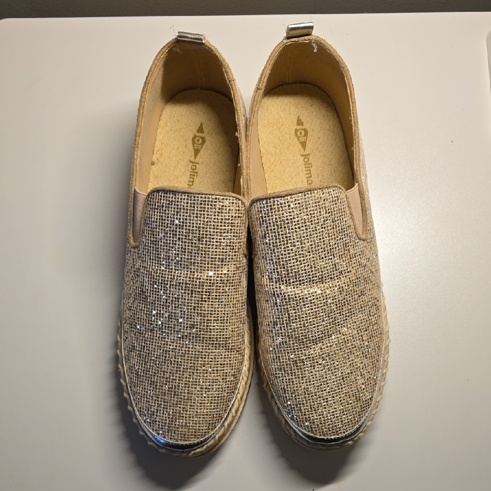Oli | Gold | Women's | Textured Slip-Ons | Size 11 | Like New - Picture 5 of 8